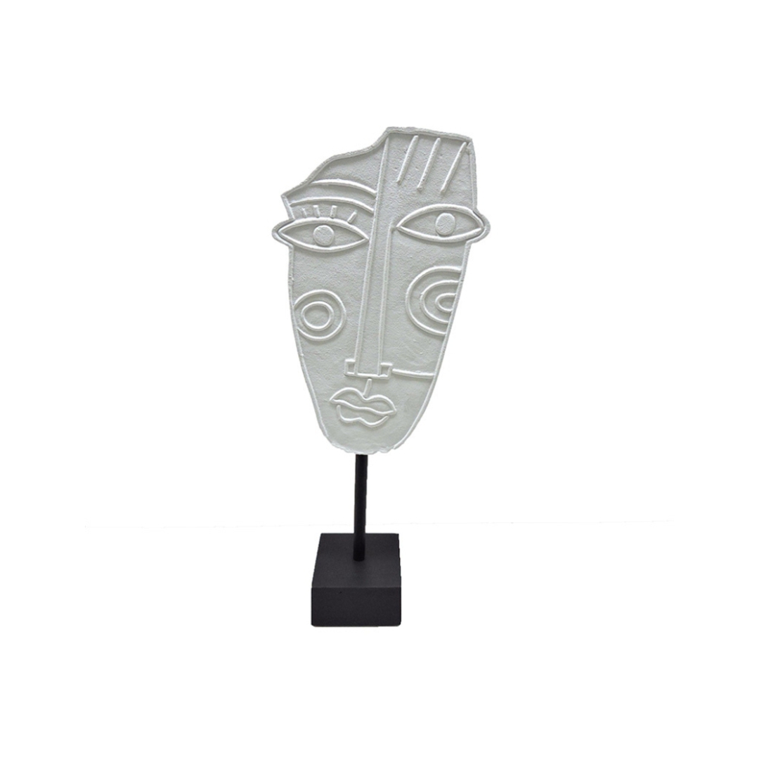 Aluminium Face Sculpture 50cm image 0